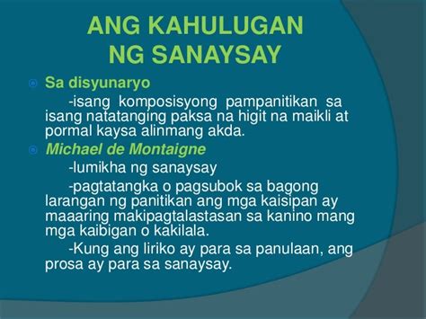 ano ang sanaysay.